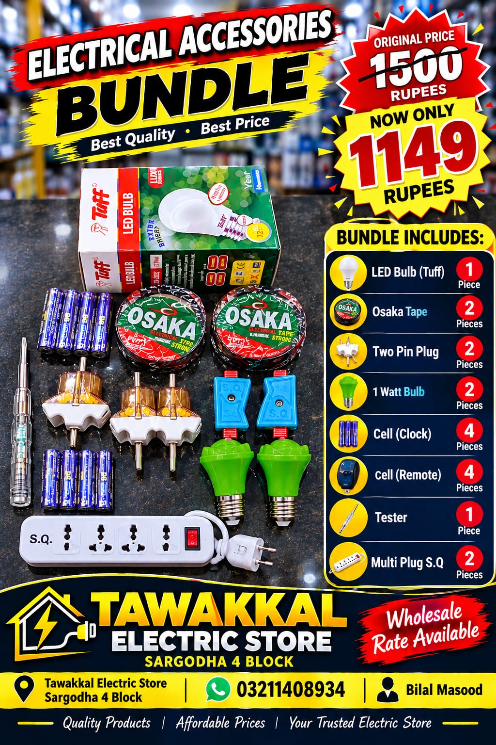 Complete Electrical Accessories Bundle Pack