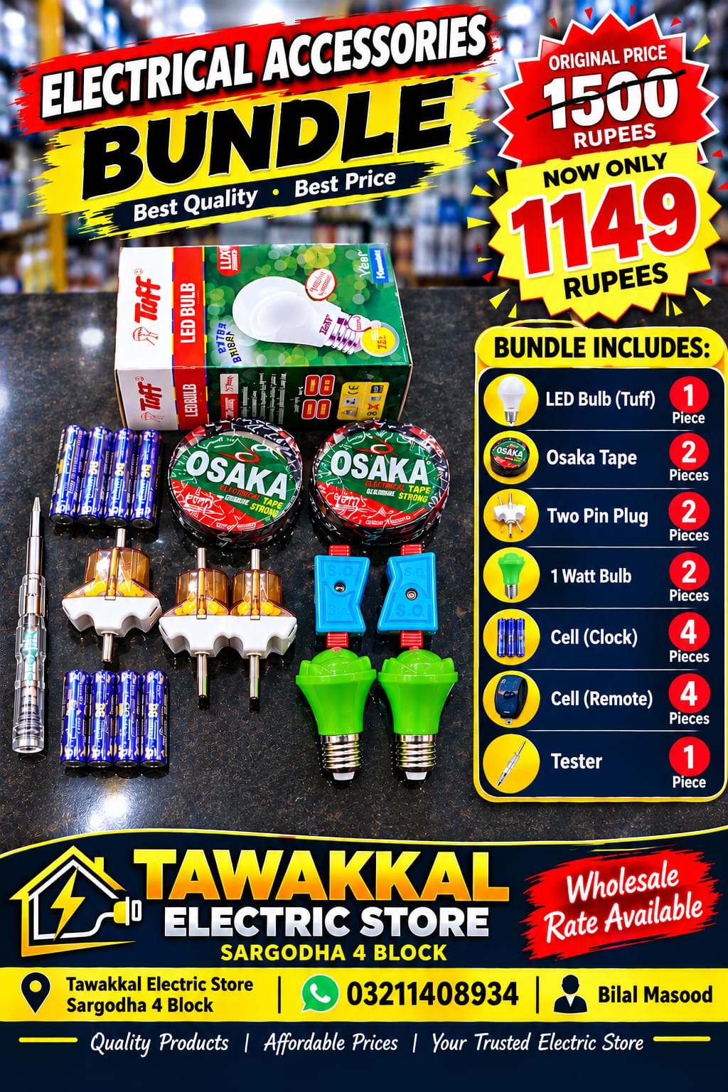 Complete Electrical Accessories Bundle Pack